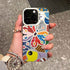 Cute Phone Cases For iPhone 16 Pro Max, 15, 14, 13, 12, 11 Plus - Glitter Hard PC Floral Cover - TU02 - Touchy Style