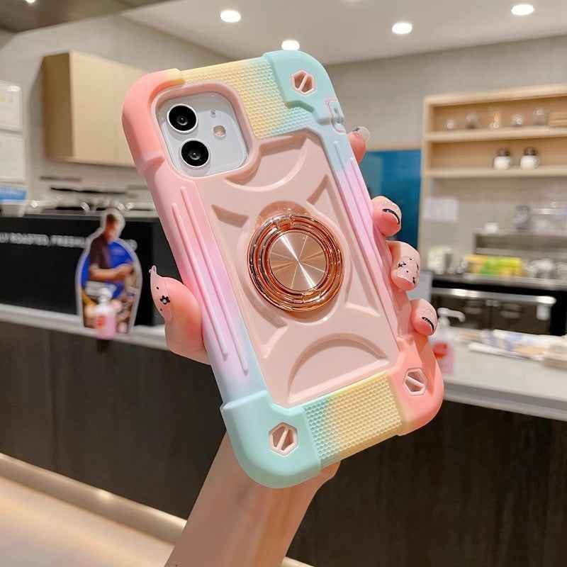 Cute Phone Cases For iPhone 16 Pro Max, 15, 14, 13, 12, 11 Plus, XR, XS MAX - 3 in 1 Thick Back Cover - TU3 Design - Touchy Style