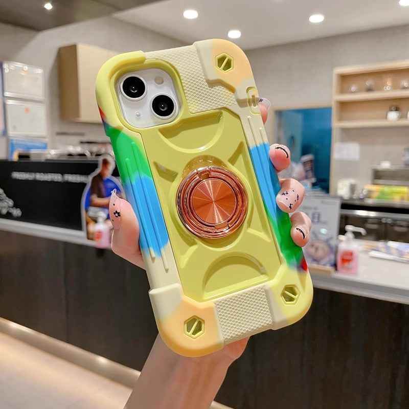 Cute Phone Cases For iPhone 16 Pro Max, 15, 14, 13, 12, 11 Plus, XR, XS MAX - 3 in 1 Thick Back Cover - TU3 Design - Touchy Style