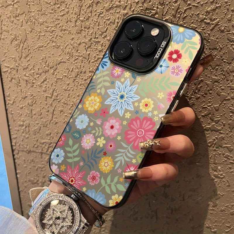 Cute Phone Cases For iPhone 16 Pro Max, 15, 14, 13, 12, 11, ProMax, XSMax - Flower Glitter Soft Cover - PC3050 - Touchy Style