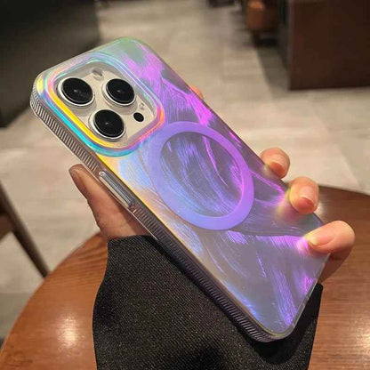 Cute Phone Cases for iPhone 15, 14 Pro Max, 12, 13 - Gradient Acrylic Cover - Colorful Water Ripple - PC341 - Touchy Style