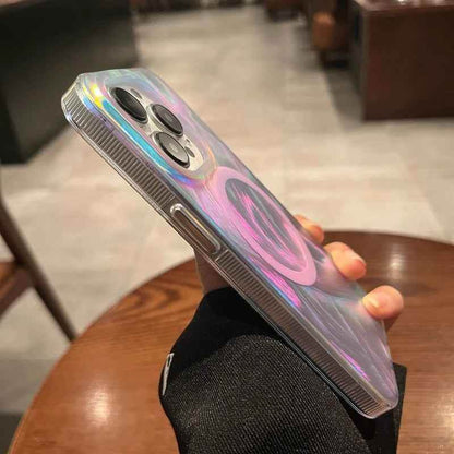 Cute Phone Cases for iPhone 15, 14 Pro Max, 12, 13 - Gradient Acrylic Cover - Colorful Water Ripple - PC341 - Touchy Style