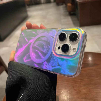 Cute Phone Cases for iPhone 15, 14 Pro Max, 12, 13 - Gradient Acrylic Cover - Colorful Water Ripple - PC341 - Touchy Style