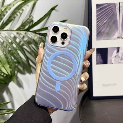 Cute Phone Cases for iPhone 15, 14 Pro Max, 12, 13 - Gradient Acrylic Cover - Colorful Water Ripple - PC341 - Touchy Style