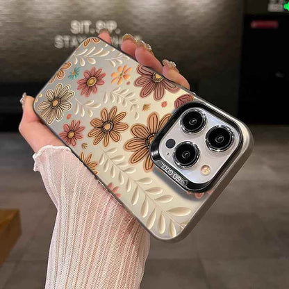 Cute Phone Cases for iPhone 16 Pro Max, 15 Plus, 14, 13, 12, 11, XS, XR - Floral Hard PC Cover - TU01 - Touchy Style