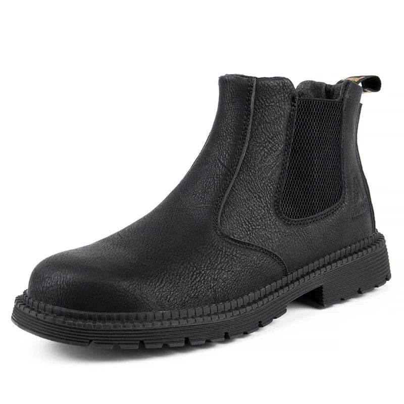 Waterproof Work &amp; Safety Boots Men Leather Boots Indestructible Male Work Shoes Men Winter Boots Safety Shoes Men Steel Toe Shoe - Touchy Style