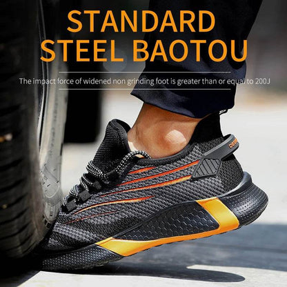 Large Size 49 50 Safety Shoes For Men Women Work Shoes Anti-smash Anti Puncture Protective Shoes Steel Toe Sneakers Men Shoes - Touchy Style