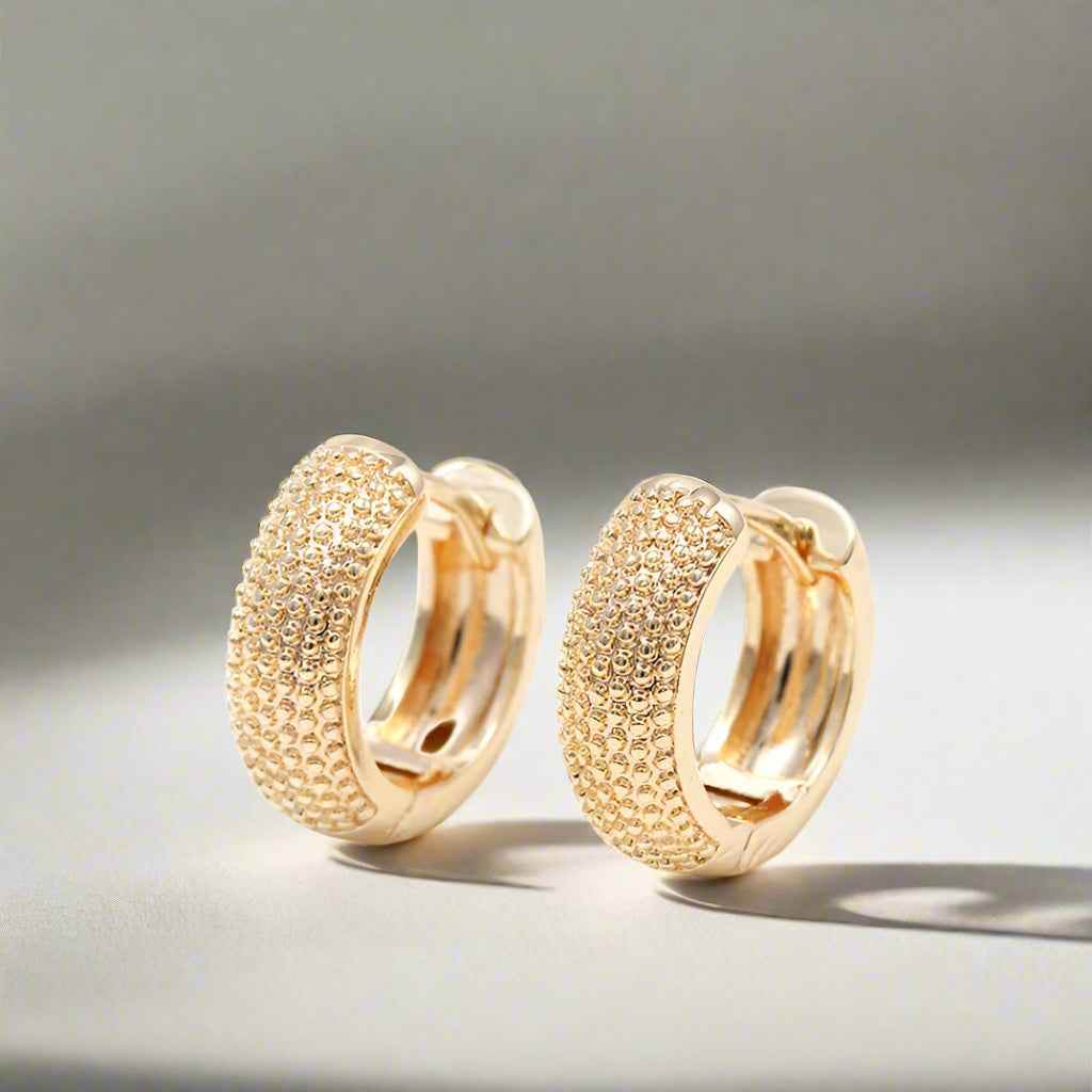 Geometric Circle Round Hoop Earrings Charm Jewelry - E284 - Touchy Style