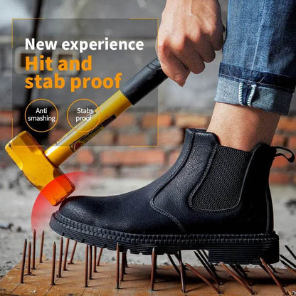 Waterproof Work &amp; Safety Boots Men Leather Boots Indestructible Male Work Shoes Men Winter Boots Safety Shoes Men Steel Toe Shoe - Touchy Style