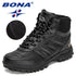 BONA 2022 New Designers Action Leather Brand Winter Boots Plush Warm Snow Ankle Boots Men Non-Slip Sneakers Man Hiking Boots - Touchy Style