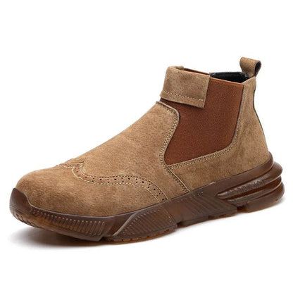 Waterproof Work &amp; Safety Boots Men Leather Boots Indestructible Male Work Shoes Men Winter Boots Safety Shoes Men Steel Toe Shoe - Touchy Style
