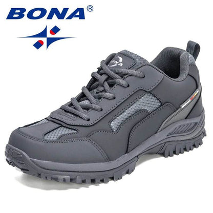 BONA New Designers Non-slip Wear-resistant Breathable Hiking Shoes Men Outdoor High-quality Jogging Walking Shoe Mansculino - Touchy Style