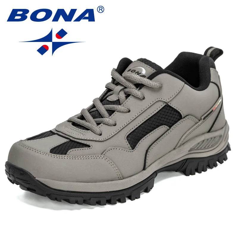 BONA New Designers Non-slip Wear-resistant Breathable Hiking Shoes Men Outdoor High-quality Jogging Walking Shoe Mansculino - Touchy Style