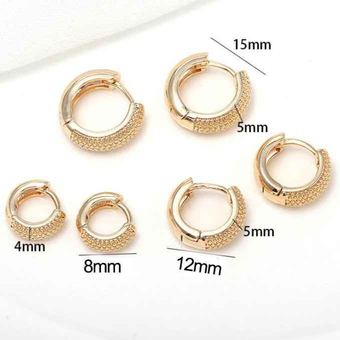 Geometric Circle Round Hoop Earrings Charm Jewelry - E284 - Touchy Style