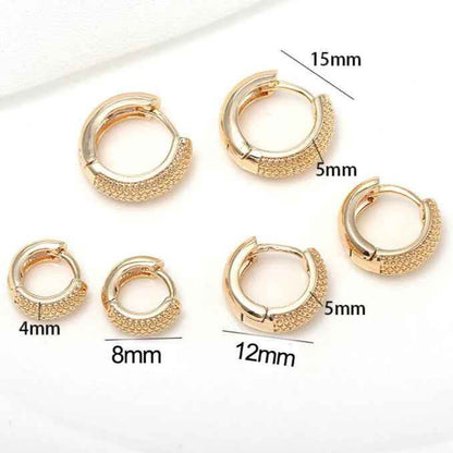 Geometric Circle Round Hoop Earrings Charm Jewelry - E284 - Touchy Style