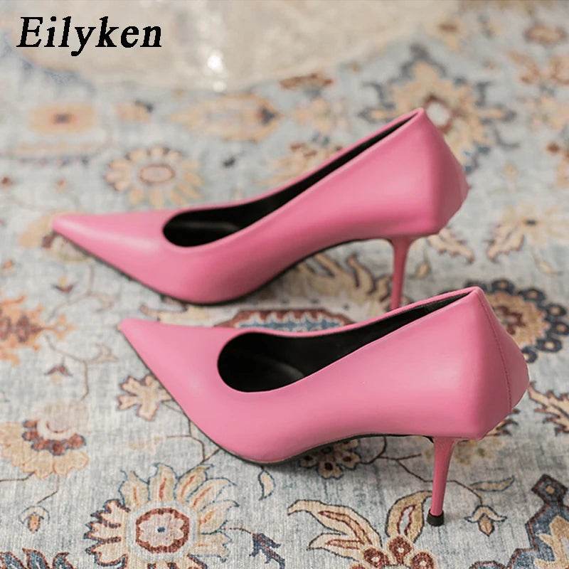 Green High Heels Pumps Pointed Toe Slip On Women Prom Wedding Ladies Stripper 2024 New Shoes - Touchy Style