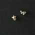 925 Sterling Silver Japanese Asymmetric Star Stud Earrings Women Modern Simple Student Party 14k Gold Plating Jewelry Gift - Touchy Style