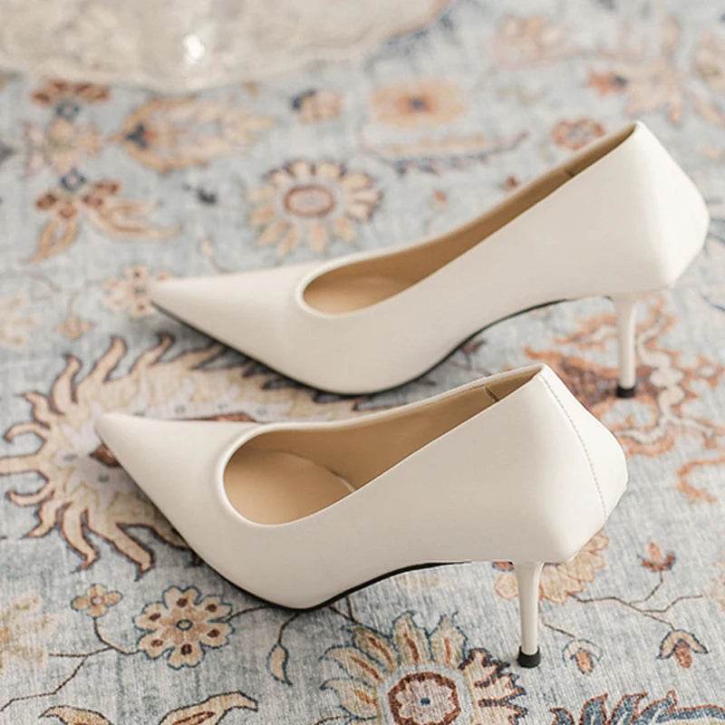 Green High Heels Pumps Pointed Toe Slip On Women Prom Wedding Ladies Stripper 2024 New Shoes - Touchy Style