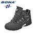 BONA New Classics Style Men Hiking Shoes Action Leather Men Athletic Shoes Lace Up Outdoor Men Jogging Sneakers Free Shipping - Touchy Style