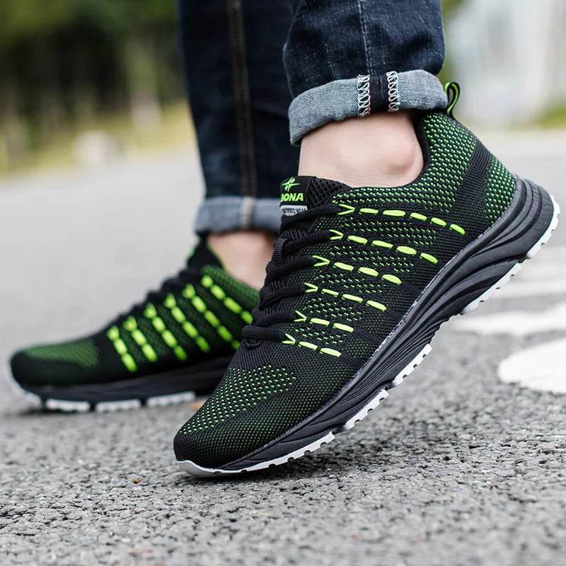 BONA New Popular Style Men Running Mesh Weaving Upper Sport Shoes Ourdoor Jogging Walking Sneakers Lace Up Free Shipping - Touchy Style