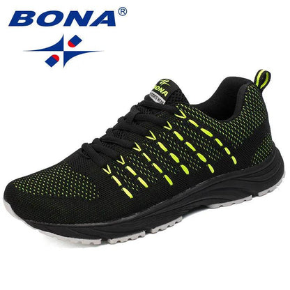 BONA New Popular Style Men Running Mesh Weaving Upper Sport Shoes Ourdoor Jogging Walking Sneakers Lace Up Free Shipping - Touchy Style