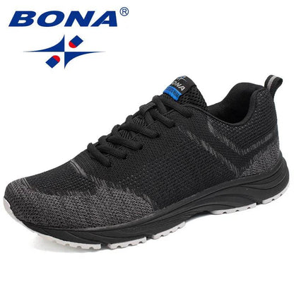 BONA New Arrival Popular Style Men Running Shoes Outdoor Walking Comfortable Sneakers Lace Up Athletic Shoes For Men - Touchy Style