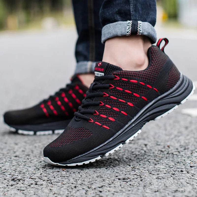 BONA New Popular Style Men Running Mesh Weaving Upper Sport Shoes Ourdoor Jogging Walking Sneakers Lace Up Free Shipping - Touchy Style