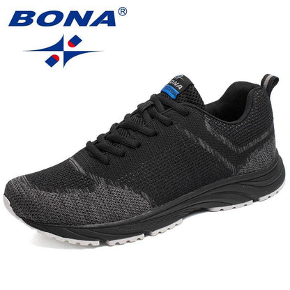 BONA New Arrival Popular Style Men Running Shoes Outdoor Walking Comfortable Sneakers Lace Up Athletic Shoes For Men - Touchy Style