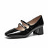 BeauToday Pumps Women Patent Leather Square Toe Mary Janes Buckle Straps Sweet Girl Princess Party Shoes Handmade 15217 - Touchy Style