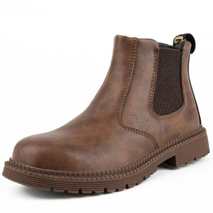 Waterproof Work &amp; Safety Boots Men Leather Boots Indestructible Male Work Shoes Men Winter Boots Safety Shoes Men Steel Toe Shoe - Touchy Style
