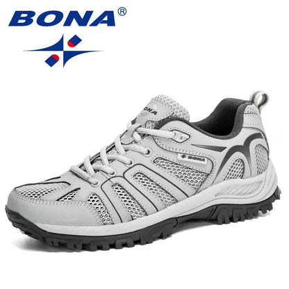 BONA New Arrival Mesh Running Shoes Men Trendy Sneaker Non-Slip Wear-Resistant Outdoor Walking Men Sport Shoes Comfortable - Touchy Style