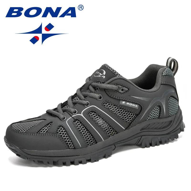 BONA New Arrival Mesh Running Shoes Men Trendy Sneaker Non-Slip Wear-Resistant Outdoor Walking Men Sport Shoes Comfortable - Touchy Style