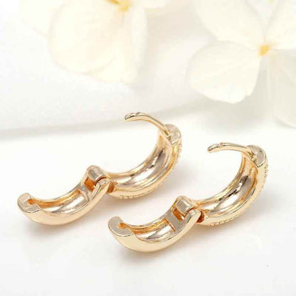 Geometric Circle Round Hoop Earrings Charm Jewelry - E284 - Touchy Style