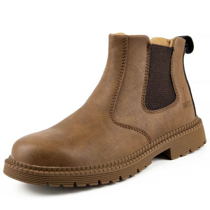 Waterproof Work &amp; Safety Boots Men Leather Boots Indestructible Male Work Shoes Men Winter Boots Safety Shoes Men Steel Toe Shoe - Touchy Style