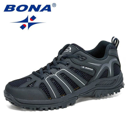 BONA New Arrival Mesh Running Shoes Men Trendy Sneaker Non-Slip Wear-Resistant Outdoor Walking Men Sport Shoes Comfortable - Touchy Style