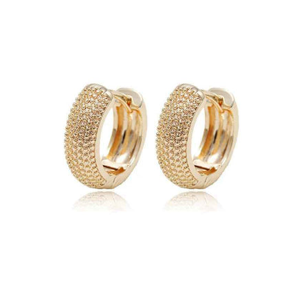 Geometric Circle Round Hoop Earrings Charm Jewelry - E284 - Touchy Style