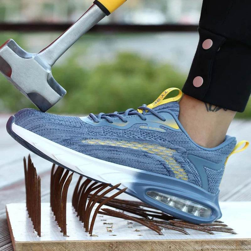 Safety Shoes Men Women Air Cushion Shoes Work Sneakers Steel Toe Cap Indestructible Shoes Breathable Puncture-Proof Men Boots - Touchy Style