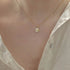 High Quality 925 Sterling Silver Plated 14K Gold Pearl Shell Necklace for Women Fashion Temperament Valentine&