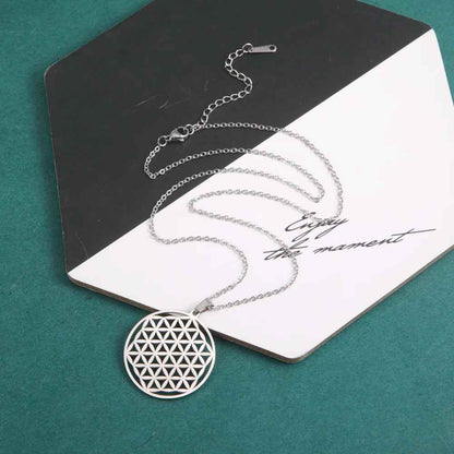 Necklaces Charm Jewelry - Stainless Steel Chain - Flower of Life - CJ0141 - Touchy Style