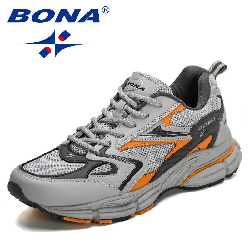 BONA 2023 New Designers ActionMen Non-slip Man Jogging Shoes Athletic Training Sneakers Leather Running Shoes Mansculino Trend - Touchy Style