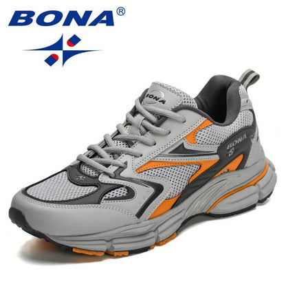 BONA 2023 New Designers ActionMen Non-slip Man Jogging Shoes Athletic Training Sneakers Leather Running Shoes Mansculino Trend - Touchy Style