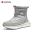 Baasploa Women Winter Snow Boots Leather Waterproof Ankle Boots for Men Fashion Plush Warm Walking Shoe Anti Slip Wear-Resistant - Touchy Style