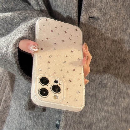 Cute Phone Cases For iPhone 16, 15, 14, 13, 12 Pro Max - Fairy Starry Sky - Glitter Art Back Cover - IC9340 - Touchy Style