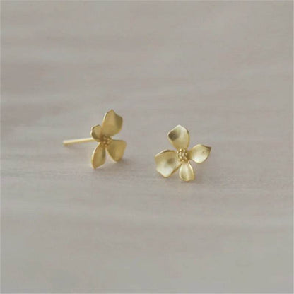925 Sterling Silver Korean Temperament Gardenia Stud Earrings for Women Sweet Wedding Jewelry Accessories - Touchy Style