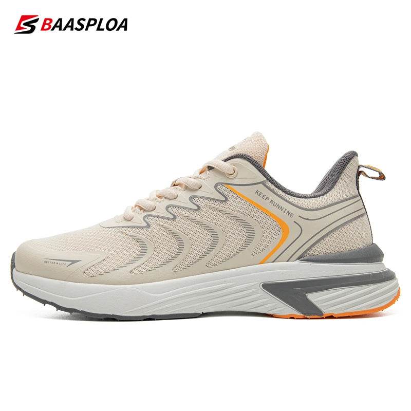 Baasploa Men Running Shoes Lightweight Sport Shoes Mesh Breathable Men Casual Walking Sneakers Non-Slip Outdoor Male Lace-Up - Touchy Style