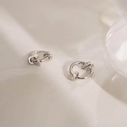 925 Sterling Silver Sparkling Luxury Clear CZ Geometry Earrings Classic Wedding Drop Earrings For Women Jewelry - Touchy Style