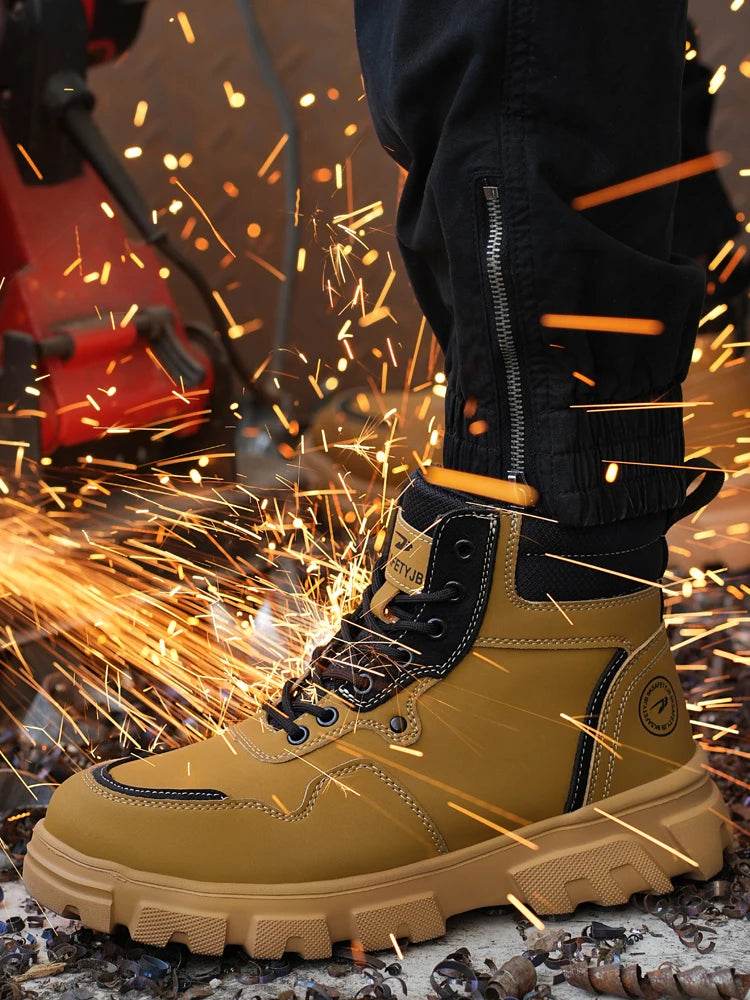 Lightweight Men Boots Steel Toe Shoes Work Sneakers Safety Boots Men Anti Scalding Welding Boots Puncture-Proof Protective Shoes - Touchy Style