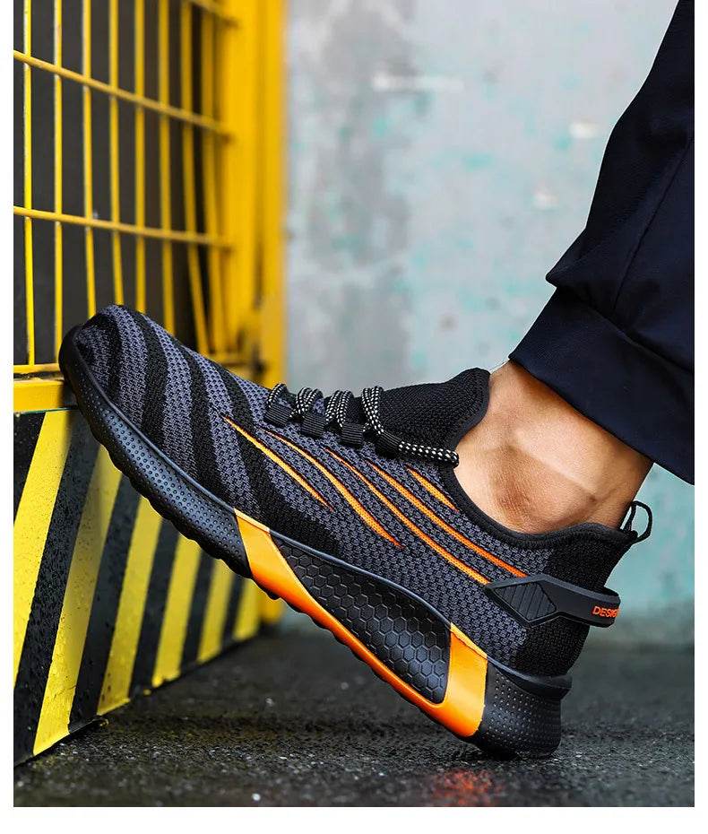 Large Size 49 50 Safety Shoes For Men Women Work Shoes Anti-smash Anti Puncture Protective Shoes Steel Toe Sneakers Men Shoes - Touchy Style