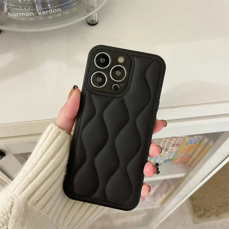 Cute Phone Cases for iPhone 11, 12, 13, 14, and 15 Pro Max models - Luxury Wavy Pattern - TSP193
