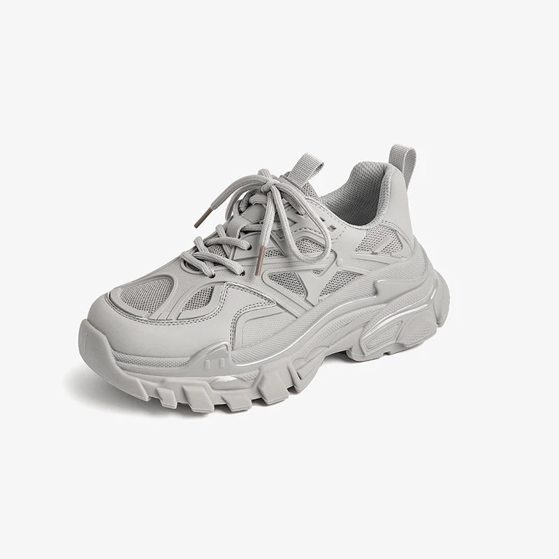 BEAUTODAY Casual Massive Sneakers Women Mesh Breathable Solid Color Round Toe Trainers Chunky Sole Female Shoes Handmade A29448